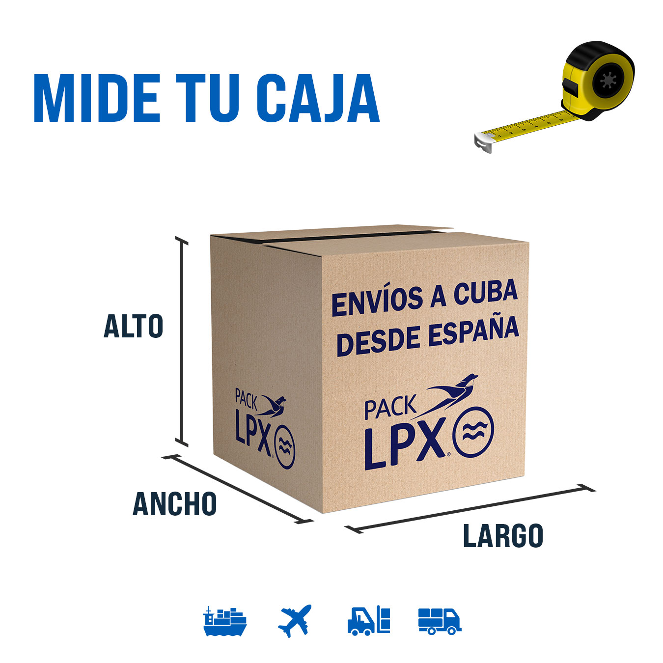 Mide tu caja env&iacute;os a Cuba LPX