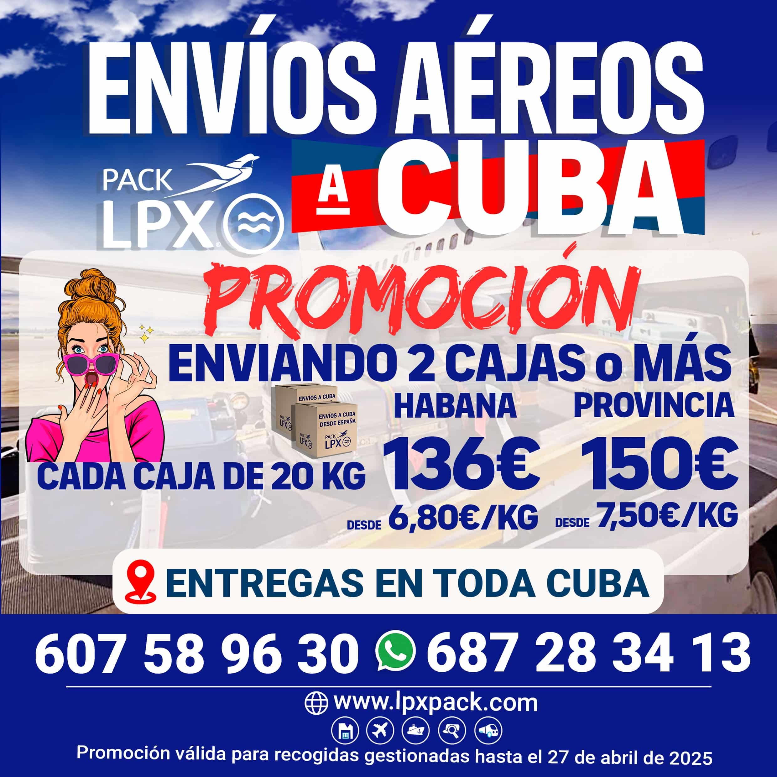 Env&iacute;os Aeros a Cuba